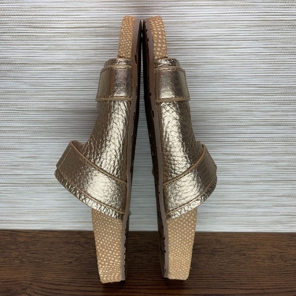 Pedro GARCIA Arielle Snake & Croc Embossed Buckle Slide Sandal In Hazelnut - Picture 7 of 12